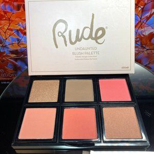 Rude Cosmetics ~ 6 Shade Undaunted Blush/Face Palette ~ BNIB